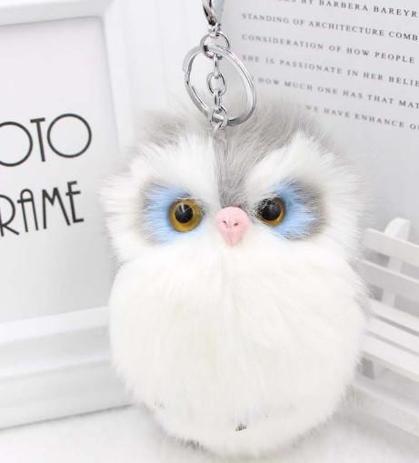 Мягкий брелок SUNROZ Animal Plush плюшевый попугай 15 см Серый (SUN1818)