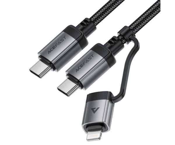 Кабель Data Acefast C20-01 Type-C-Type-C/Lightning 1,2 м Black (066974316283768)