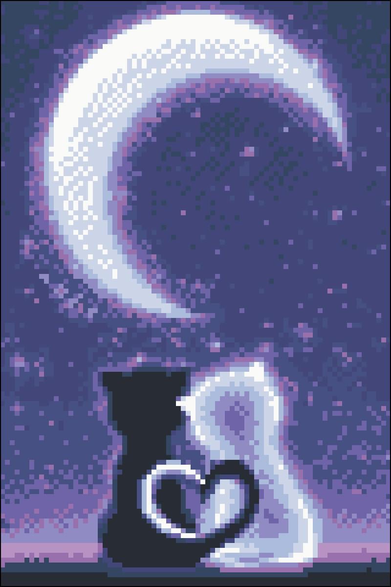 Алмазная мозаика Любовь под луной 20х30 см (АМШ-180)