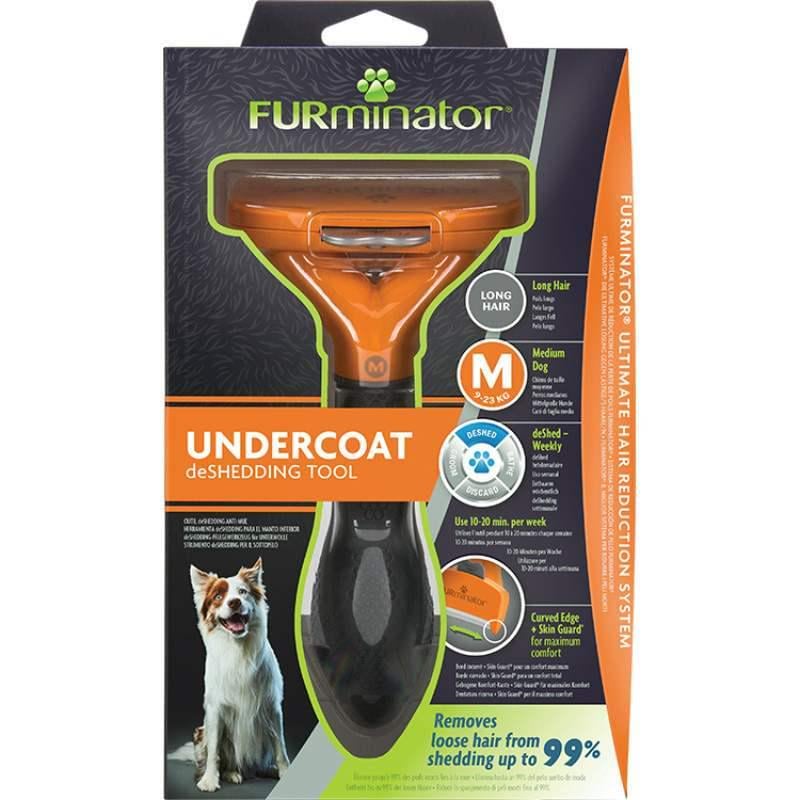Фурминатор для длинношерстных собак FURminator Long Hair Medium Breed Dog M (691655)