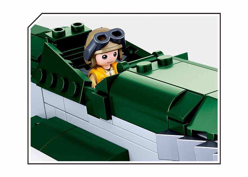 Конструктор Sluban M38-B0857 Винищувач P-51 Mustang 323 деталі 1 фігурка (M38-B0857) - фото 5 Конструктор Sluban M38-B0857 Винищувач P-51 Mustang 323 деталі 1 фігурка (M38-B0857) - фото 5