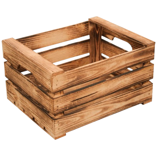 Ящик дерев'яний обпалений з ручками 50x40x27 см (26732099)