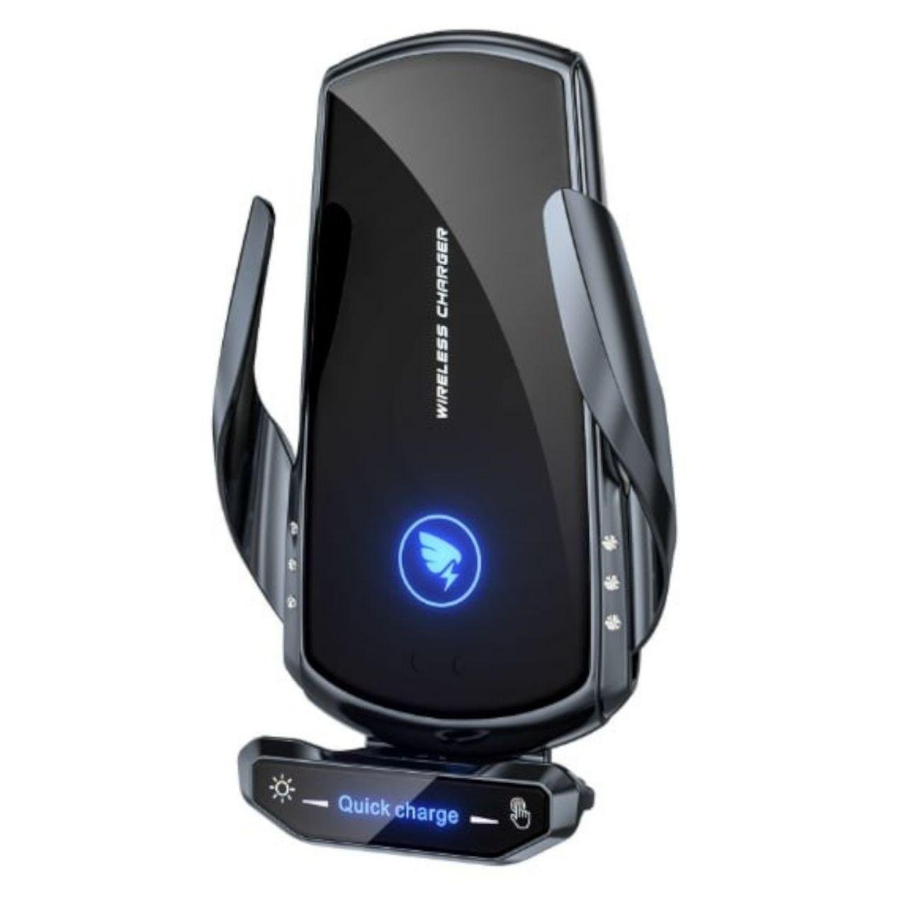 Тримач Бездротовий для смартфона в машину із бездротовою зарядкою Чорний (A18)