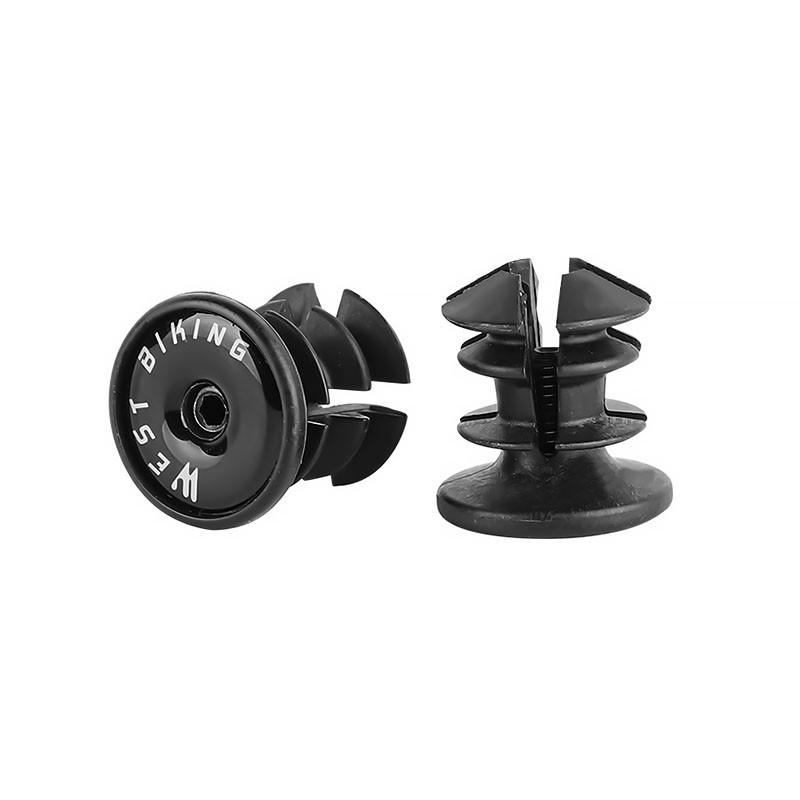 Заглушки West Biking YP0804056 Black в руль велосипеда Заглушки West Biking YP0804056 Black в руль велосипеда