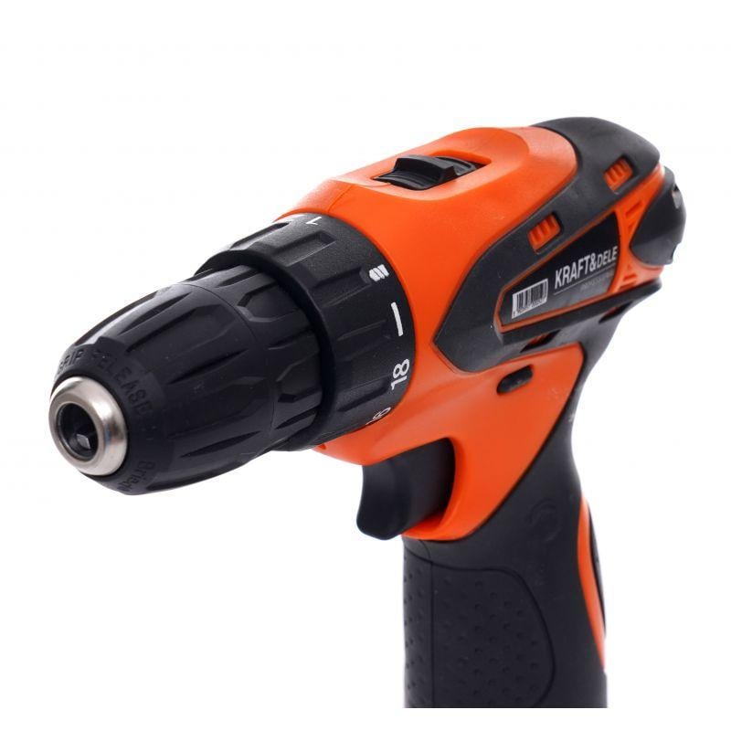 Дрель-шуруповерт аккумуляторный Kraft&Dele KD3066 2415716083 18 В 1300 мА/ч 30 Нм 2 скорости Li-Ion в кейсе - фото 5