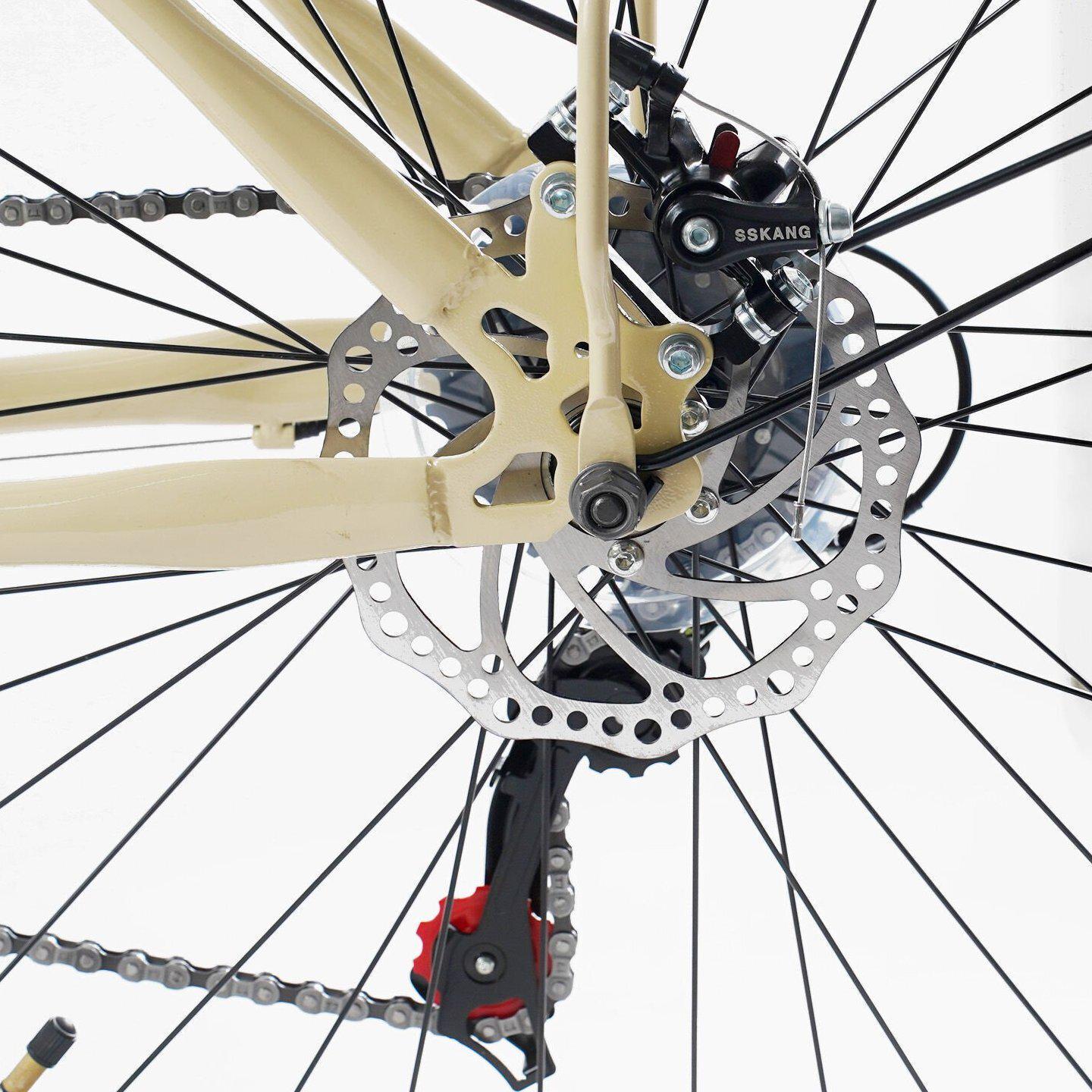 Велосипед городской Corso Viola с багажником рама 17"/26" Бежевый - фото 6 Велосипед городской Corso Viola с багажником рама 17"/26" Бежевый - фото 6