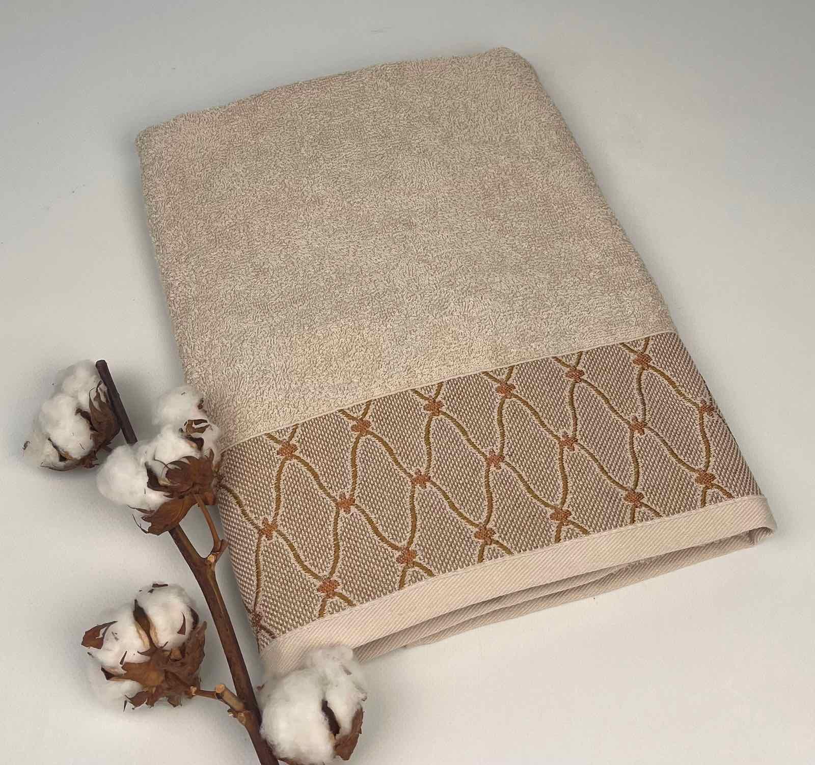 Рушник Altinbasak Pera Wendy 70x140 см Бежевий (CN28463) - фото 1 Рушник Altinbasak Pera Wendy 70x140 см Бежевий (CN28463) - фото 1