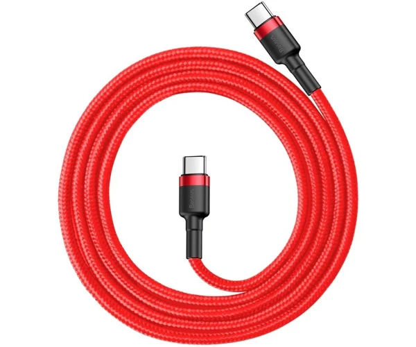 Кабель Data Baseus Cafule CATKLF-G09 Type-C-Type-C 3A QC3.0 PD 2.0 1 м Red