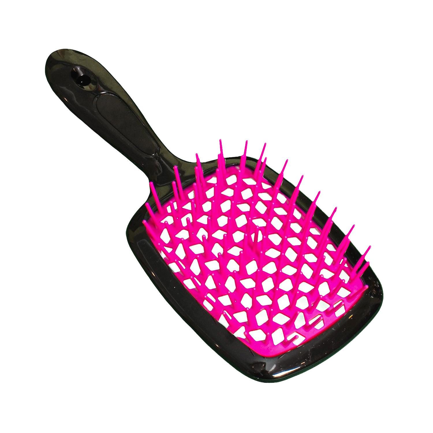 Расческа-щетка для волос Superbrush Plus Hollow Comb Розовый (85778) - фото 1