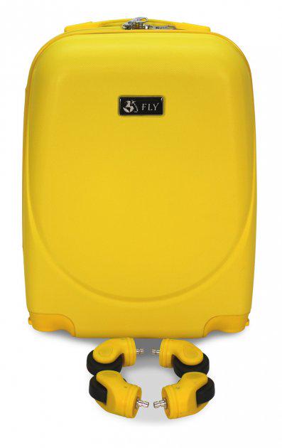 Чемодан пластиковый Fly 310 XS мини ручная кладь на 4 колесах Желтый (CEKRBFL310XM4JEL) - фото 6