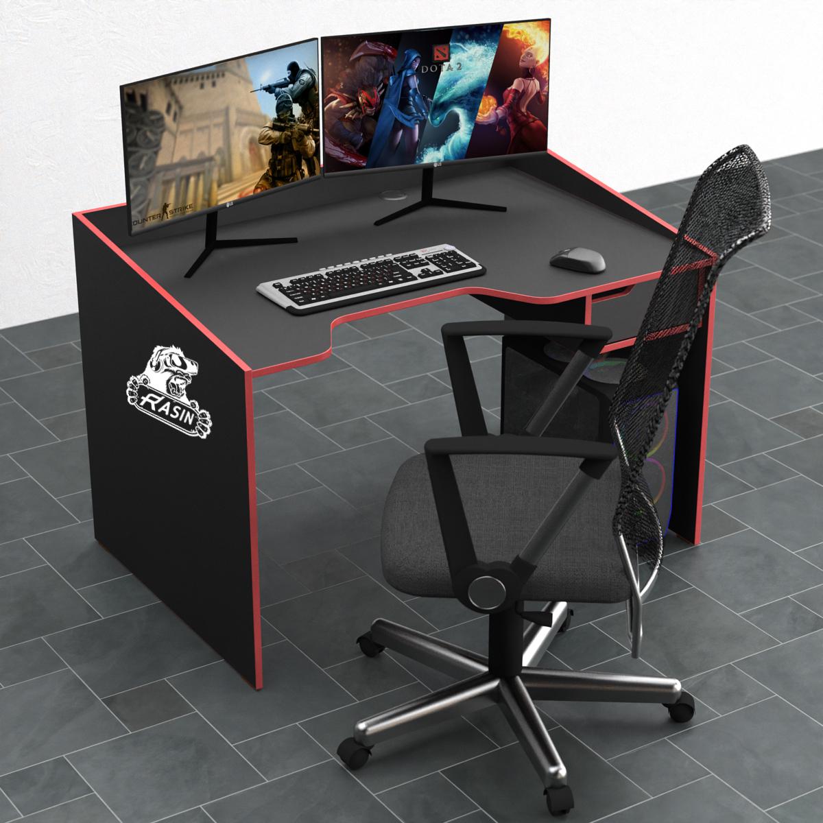 Геймерський стіл Тіса-меблі Rasin RS-5 120х82х80 см Чорний/Червоний Геймерський стіл Тіса-меблі Rasin RS-5 120х82х80 см Чорний/Червоний