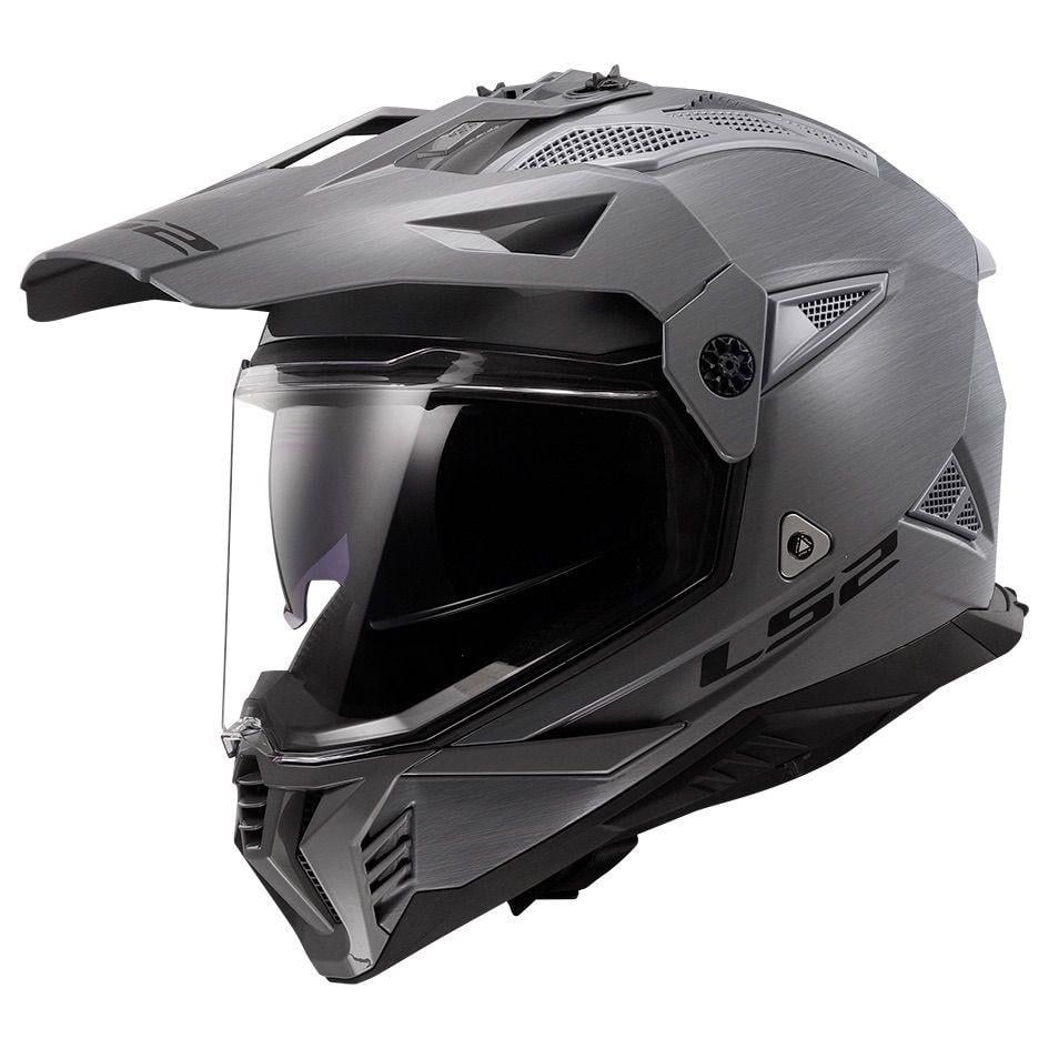 Мотошолом LS2 MX702 Pioneer 2 Solid L Jeans Titanium (53465)