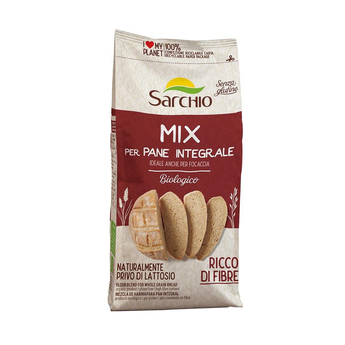 Борошняна суміш цільнозернова Sarchio для хліба і фокаччі 500 г Борошняна суміш цільнозернова Sarchio для хліба і фокаччі 500 г