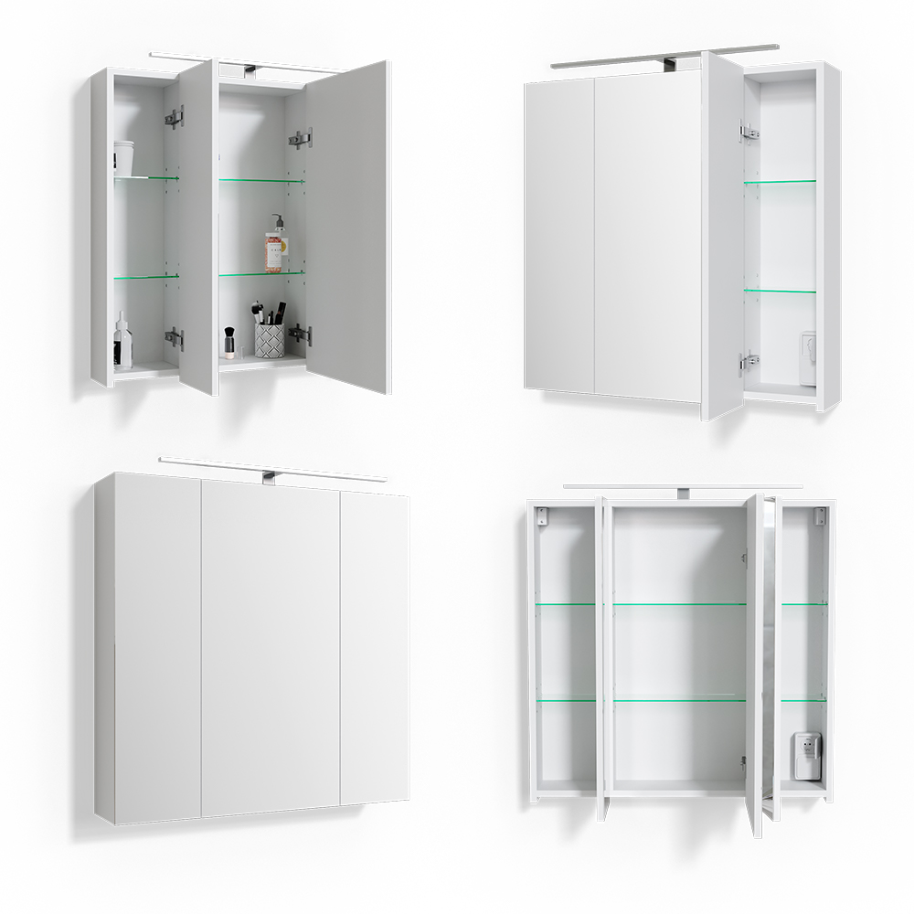 Шкаф зеркальный Vicco Rick 72х72 с LED подсветкой Белый - фото 5 Шкаф зеркальный Vicco Rick 72х72 с LED подсветкой Белый - фото 5