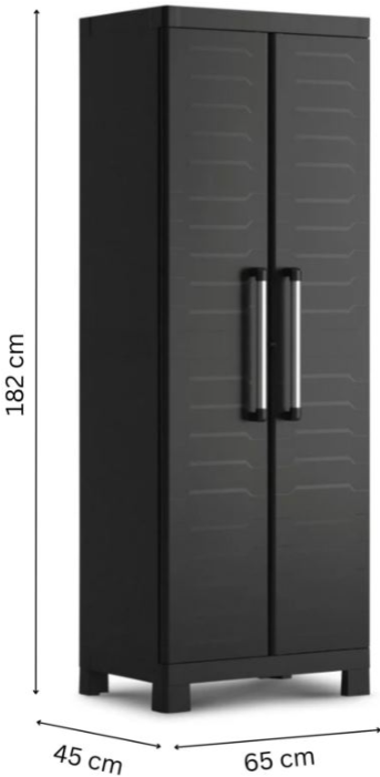 Шафа пластикова Keter Kis Detroit Alto 182х65х45 см Чорний (249798) - фото 3