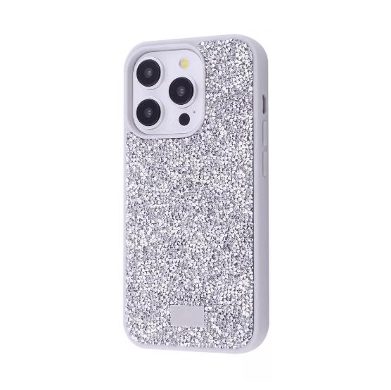 Чохол Bling World Rock Diamond (TPU) для телефона iPhone 15 Pro white titanium (556060807)