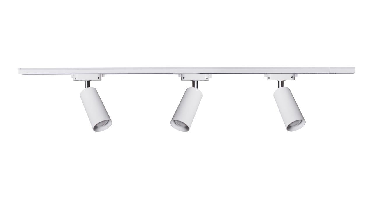Светильник трековый MSK ELECTRIC Tube NT 1105-3 WH на три плафона под лампу Е-27 на шинопроводе 1 м (2259363079)