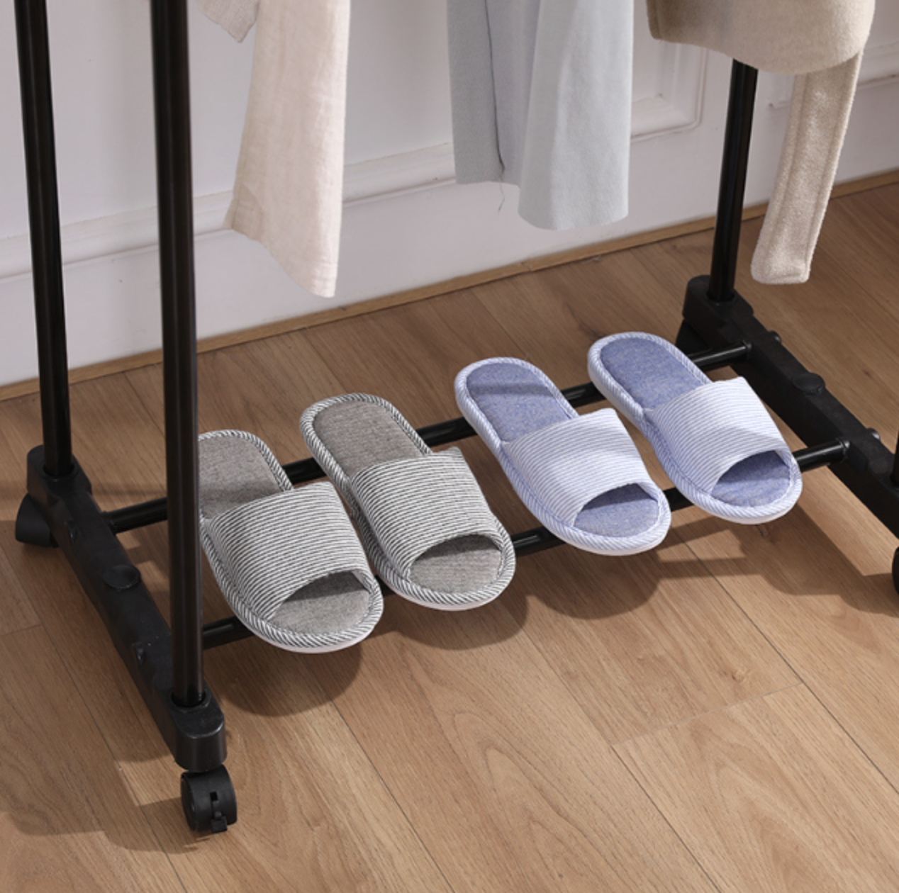 Cтойка для одежды Double Pole телескопическая напольная (Е500046) - фото 5