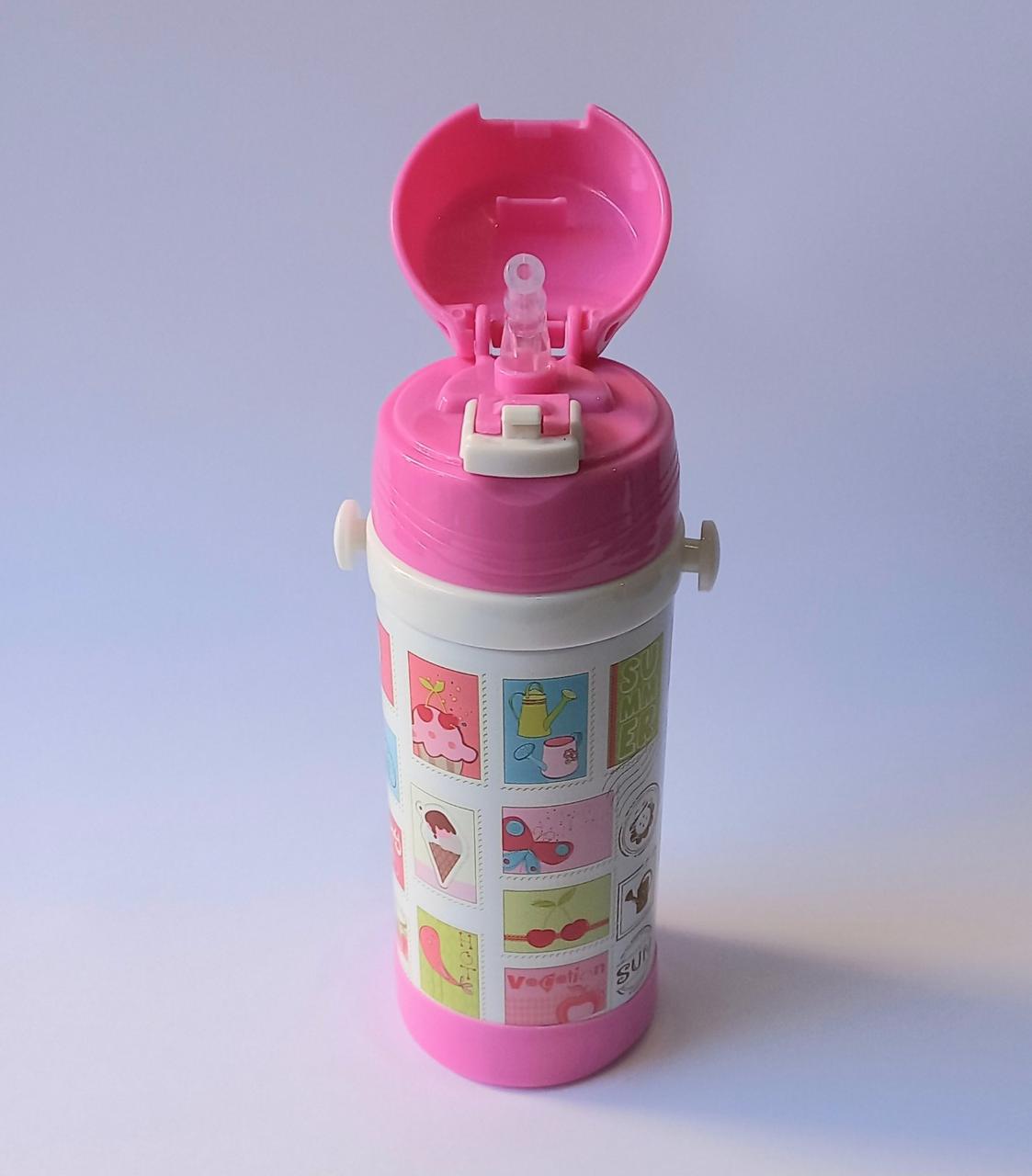 Термос дитячий A-Plus із нержавіючої сталі з трубочкою 320 мл Рожевий (1776) - фото 2 Термос дитячий A-Plus із нержавіючої сталі з трубочкою 320 мл Рожевий (1776) - фото 2
