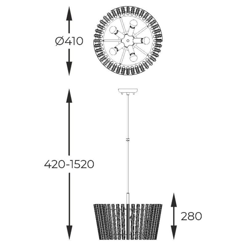 Люстра Zuma Line P0547-05H-F9AC BACH - фото 4