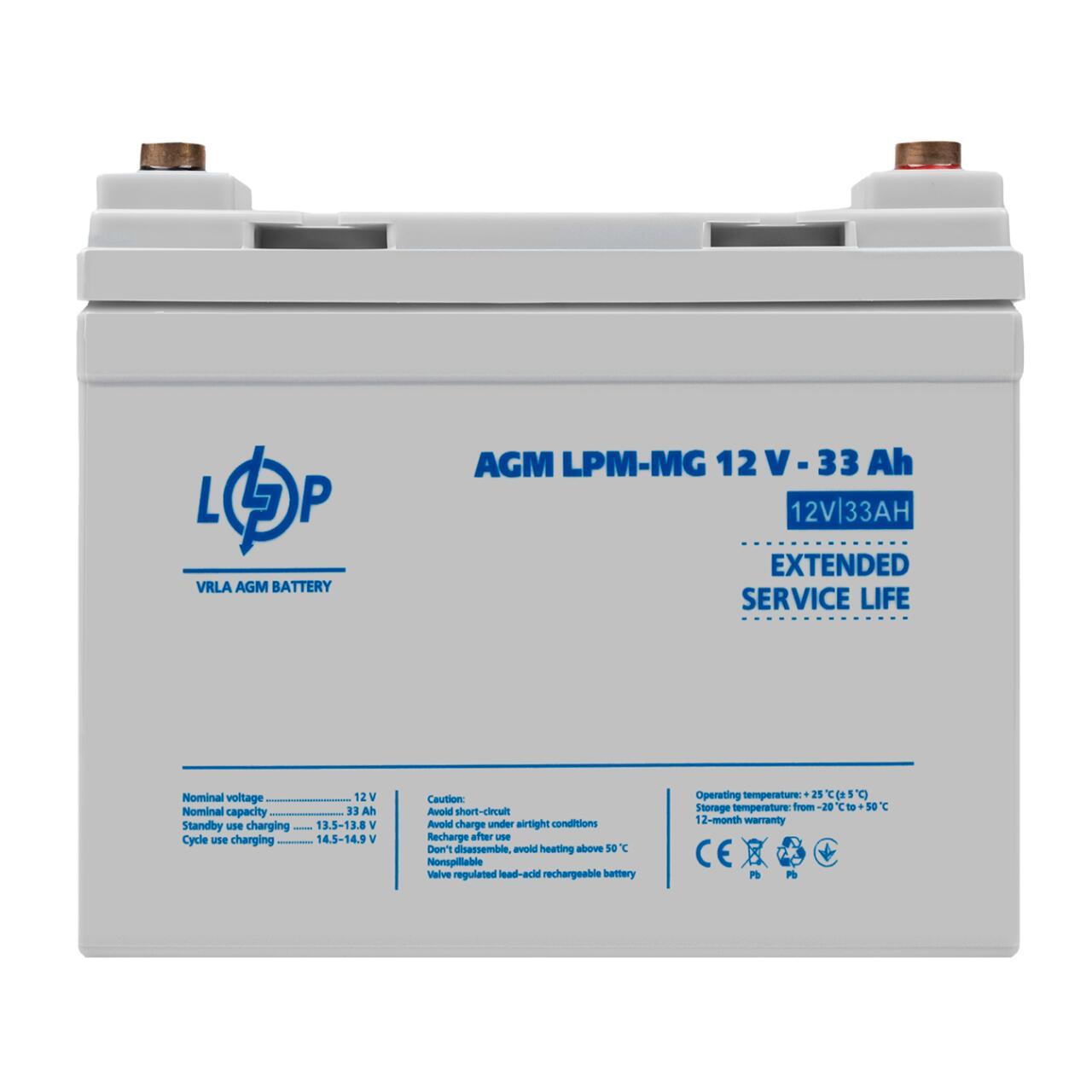 Акумулятор мультигелевий LPM-MG 12V-33 Ah + праворуч (3132458101)