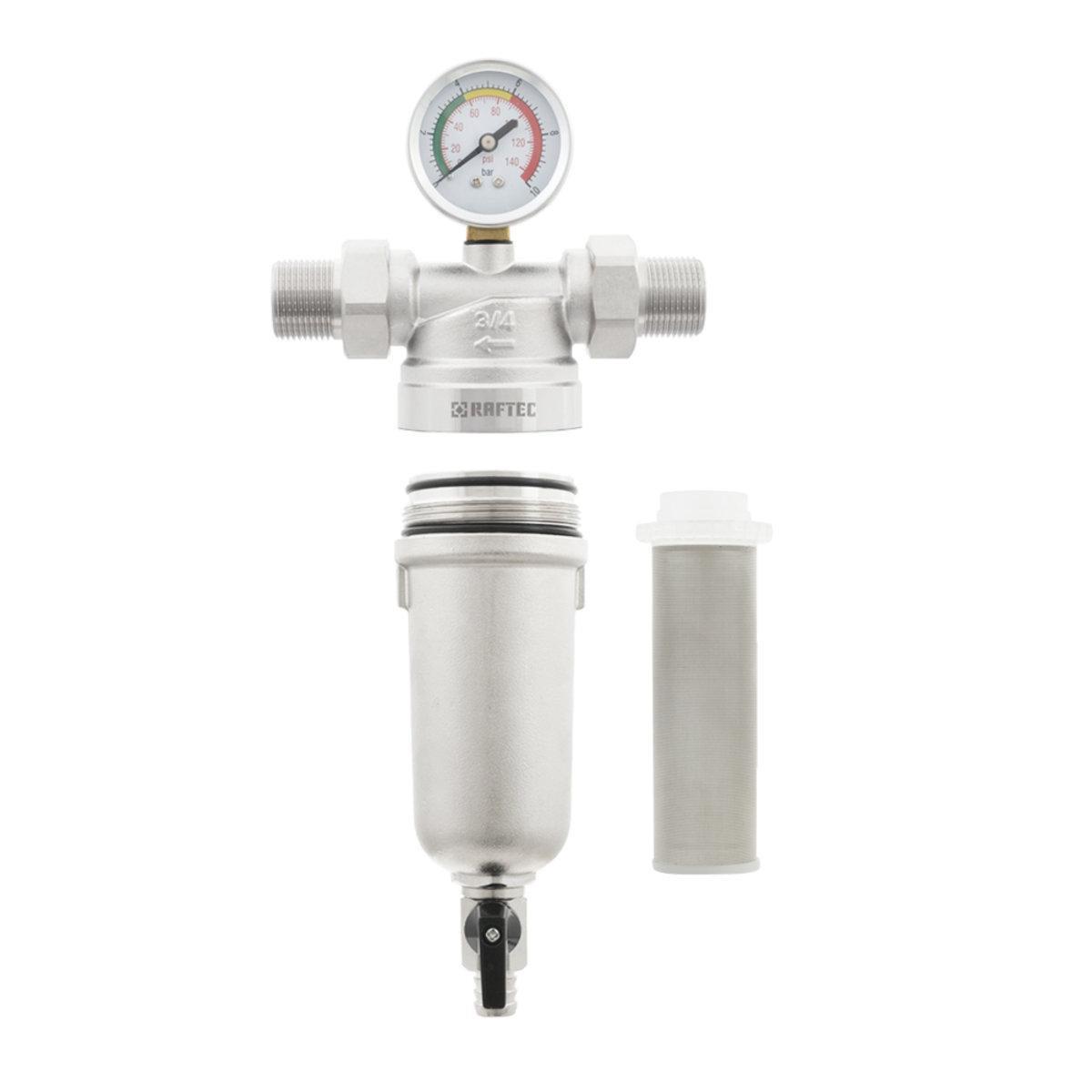 Фільтр самопромивний Raftec RMHF02 з манометром 3/4 (30369728) - фото 3