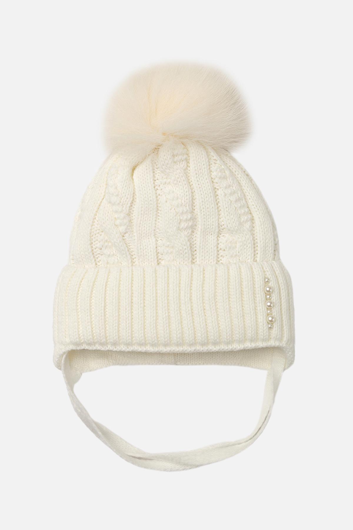 Шапка для девочки 40-42 см Молочный (ЦБ-00263333)