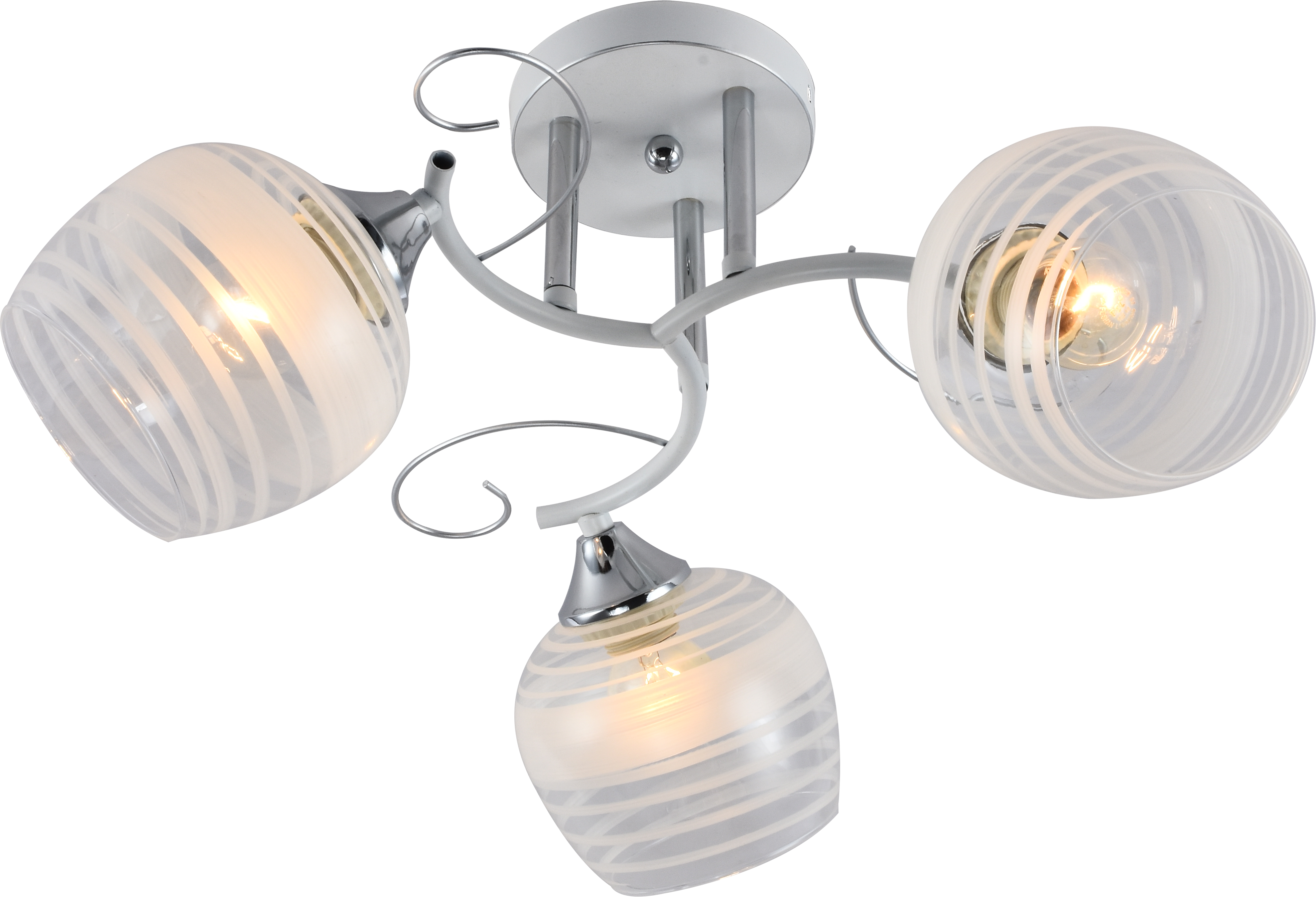 Люстра декоративная INTEREES IS XA1250/3 на 3 плафона White/Chrome