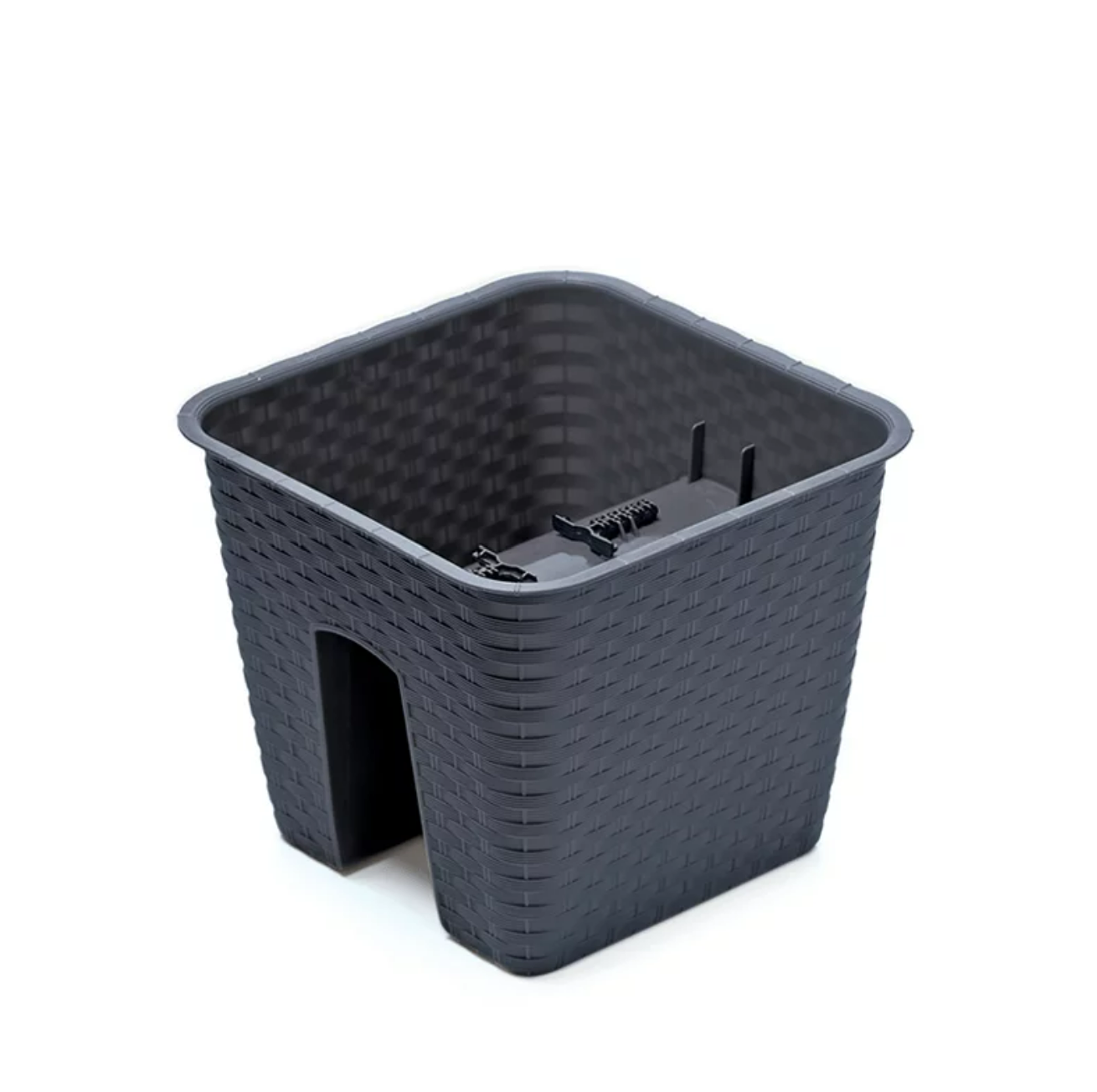 Горшок цветочный Prosperplast Ratolla Railing Square 28 см Антрацит (DRLB280-S433)