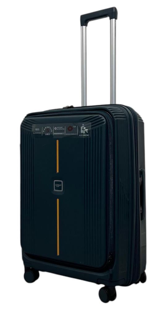 Чемодан средний Airtex 647 полипропилен M Темно-зеленый - фото 1