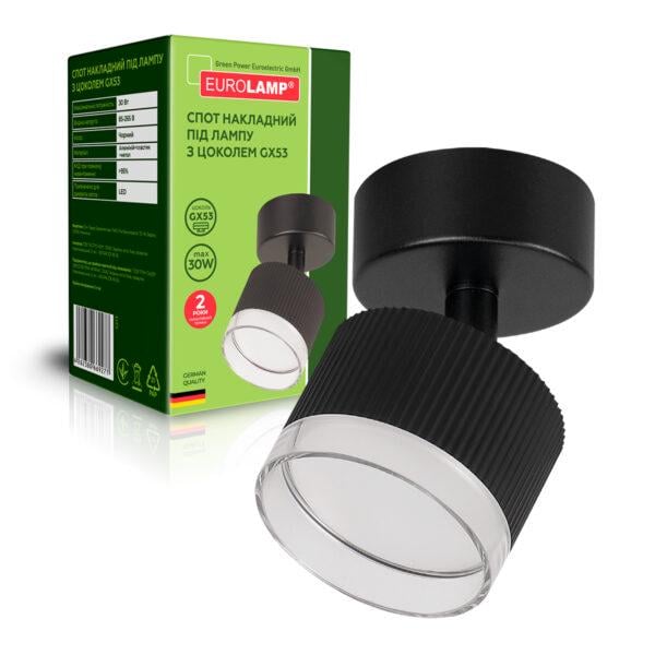 Спот Eurolamp Onyx WS для ламп 1xGX53 Черный (35892352)