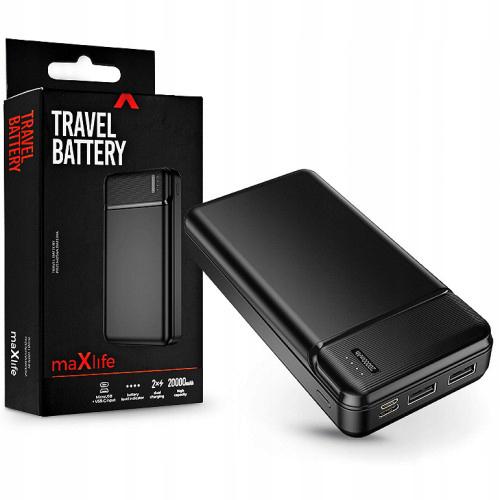 Зовнішній акумулятор Maxlife MXTB-01 20000 mAh Чорний - фото 6