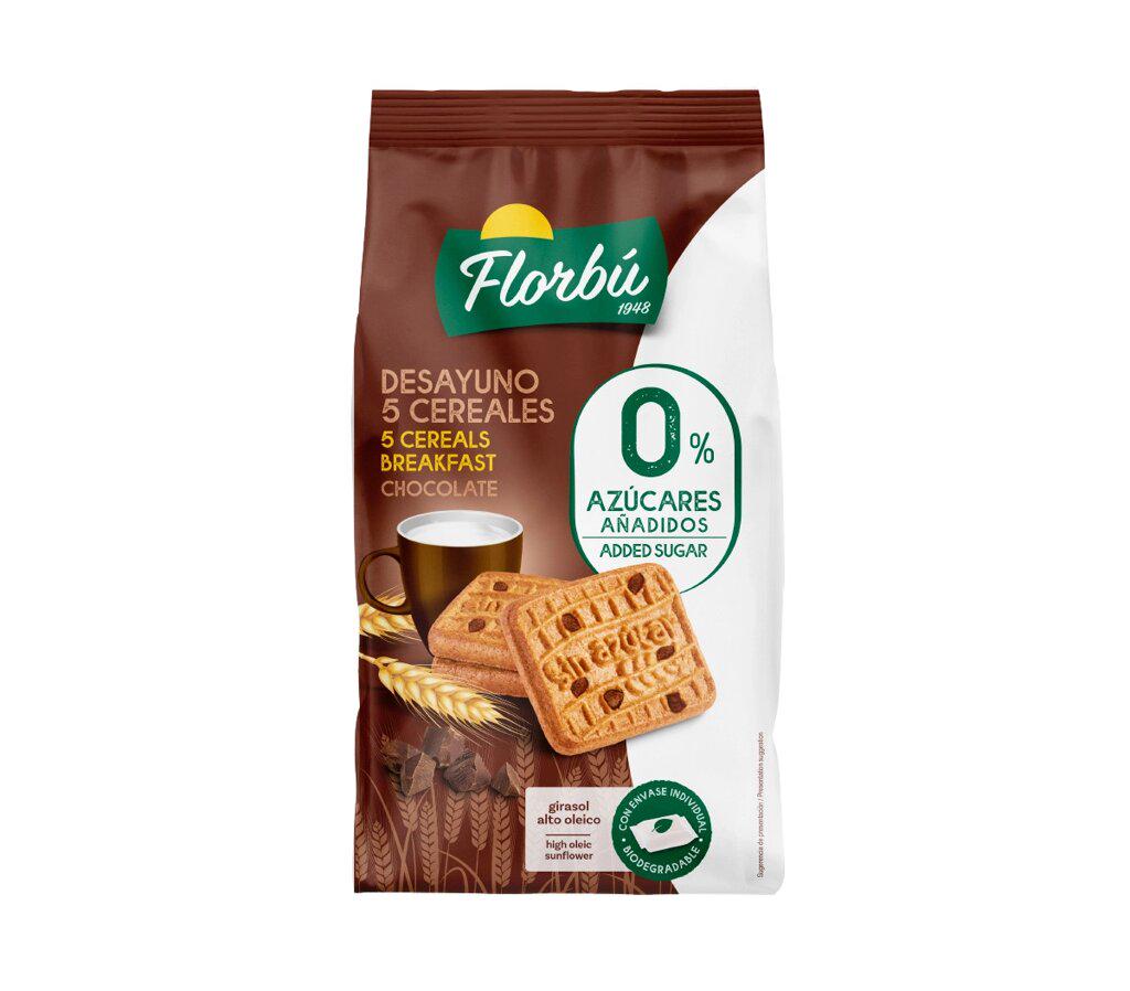 Печенье Florbu Desayuno 5 Cereales 0% azucares без сахара 340 г