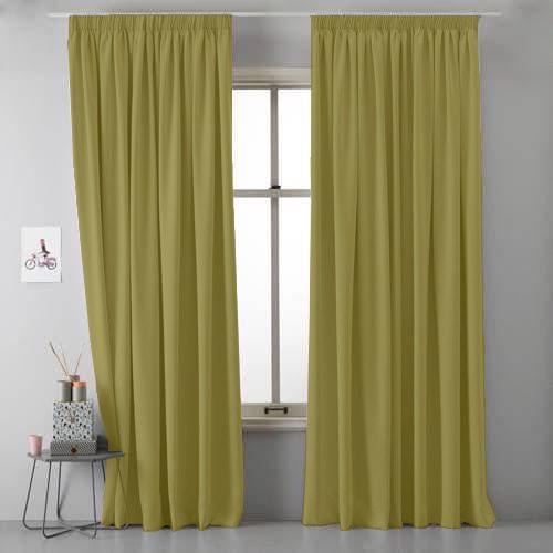 Комплект штор Academy Gardin Економ 200х280 см 2 шт. Фісташковий