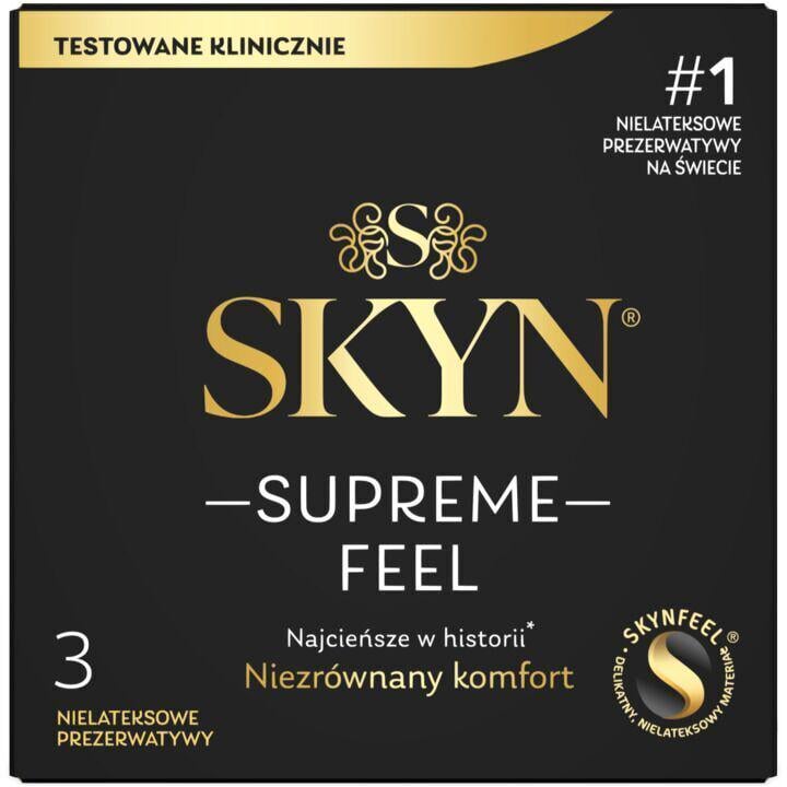 Презервативи ультратонкі безлатексні SKYN Supreme Feel природна текстура шкіри 0,035 мм 3 шт. (SX2397) Презервативи ультратонкі безлатексні SKYN Supreme Feel природна текстура шкіри 0,035 мм 3 шт. (SX2397)