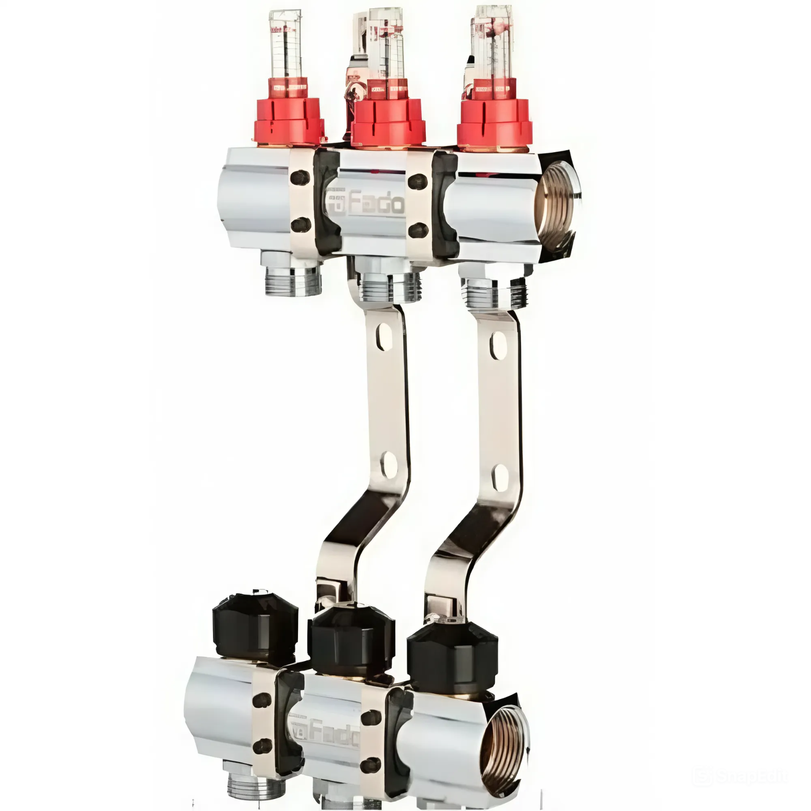 Коллектор FADO S.r.l из нержавеющей стали с расходомерами 3 выхода 1x3/4" (KRVS03)