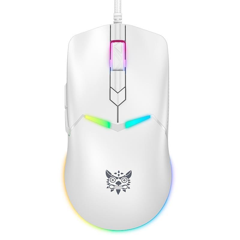 Компьютерная мышка Onikuma CW929 Gaming проводная 6400 dpi RGB подсветка USB 1,5 м Белый (626988)
