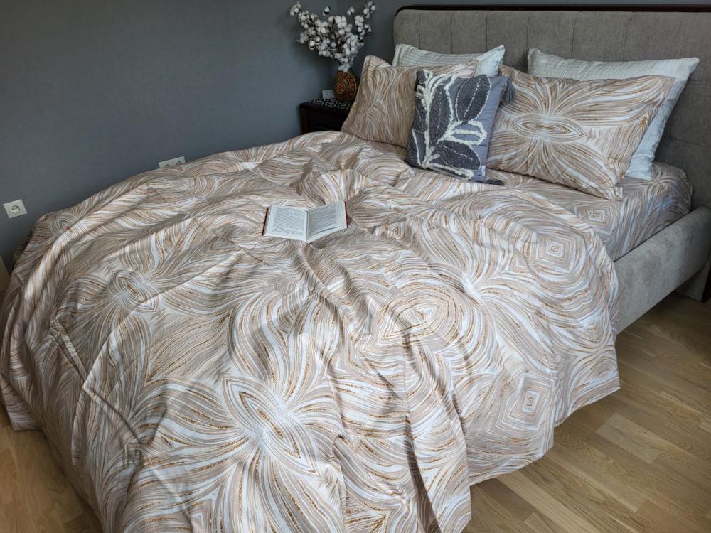 Комплект постельного белья Янтарь безь PREMIUM евро/наволочки 50х70/70х70 см (8986)