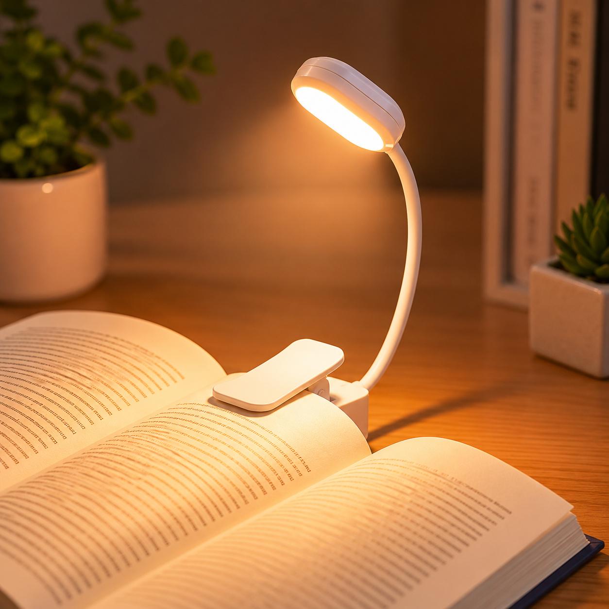Лампа для чтения LED клипса гибкая Белый (FLEX-READING-LAMP-WHITE)