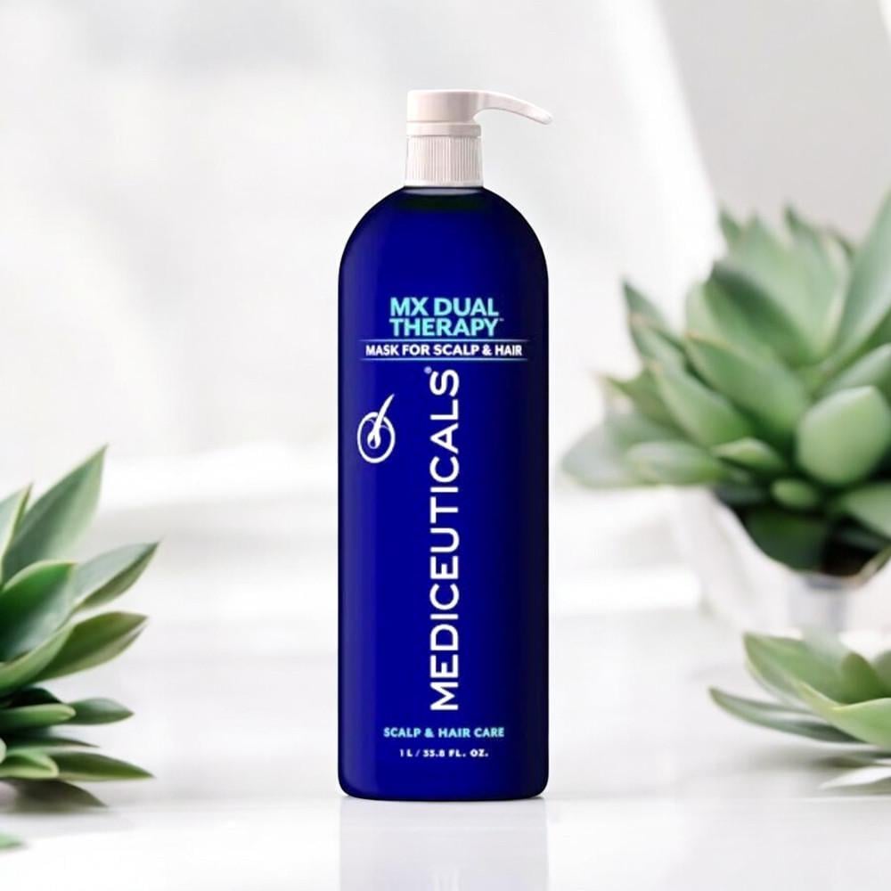 Маска відновлююча та антивікова для волосся і шкіри голови Mediceuticals MX Dual Therapy 1000 мл (2378390611)