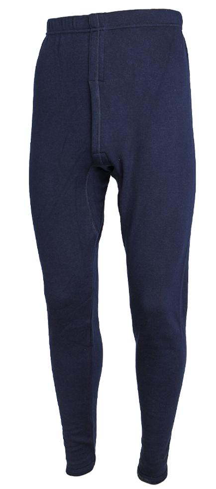 Термобелье мужское хлопковое с плотным мехом комплект кальсоны и кофта -5-25°С XL Темно-синий - фото 3