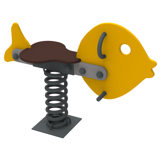 Качеля на пружине для детской площадки Kidigo Пескадо 100х30х77 см Разноцветный (1127670983)