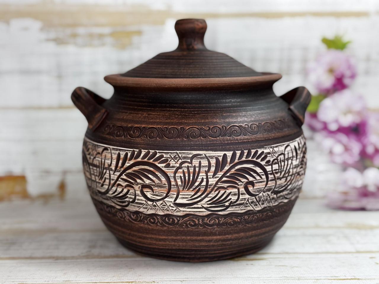 Супник глиняный с глазурью внутри 3 л (2708352152)