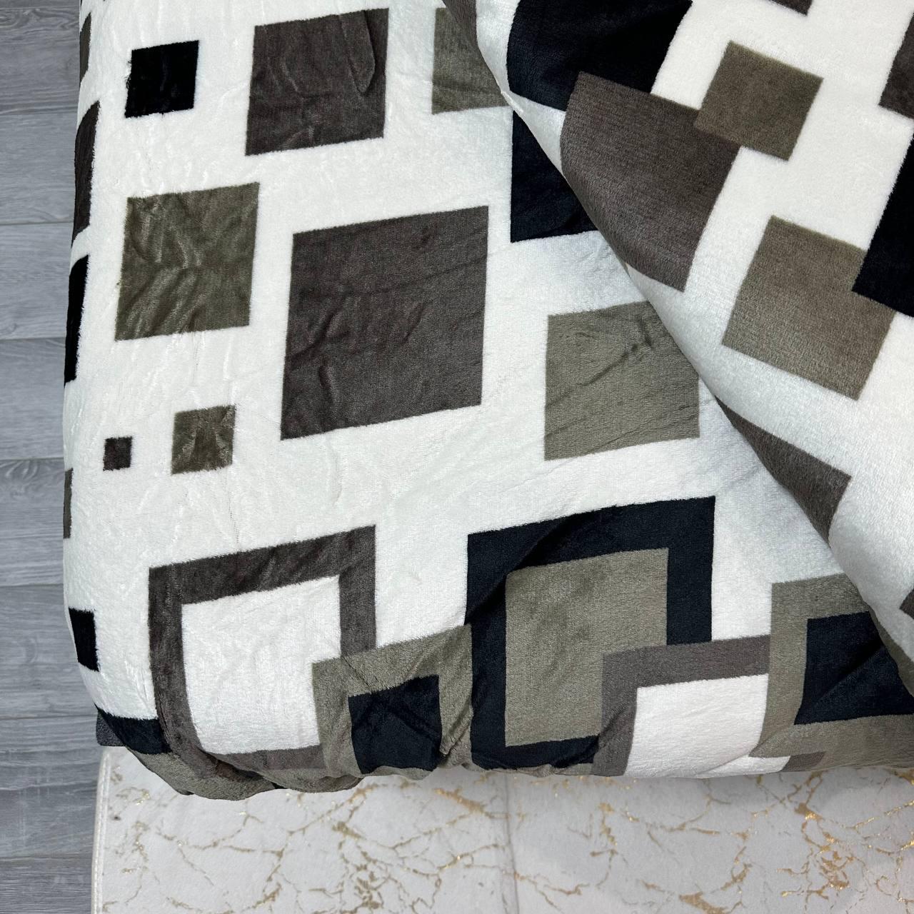 Комплект постільної білизни велюровий з малюнком з 4 наволочками євро 200x230 см Молочно-оливковий (29225212) - фото 8 Комплект постільної білизни велюровий з малюнком з 4 наволочками євро 200x230 см Молочно-оливковий (29225212) - фото 8