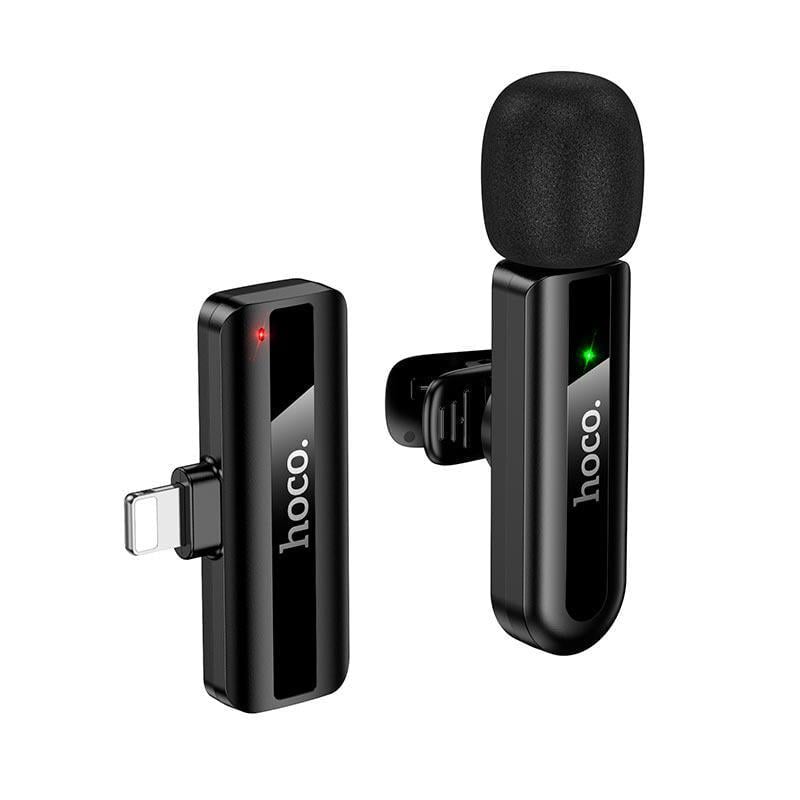 Микрофон беспроводной Hoco L20 2.4G Lightning до 15 м до 4 часов работы Black (635202)