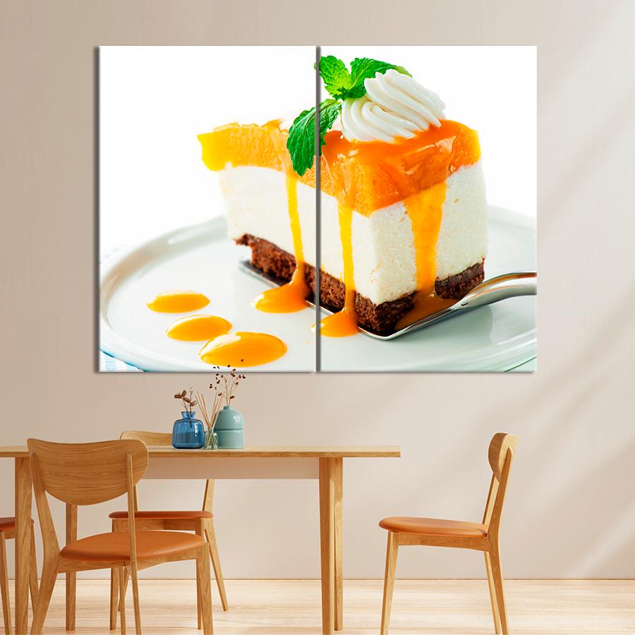 Настенний декор Нежный персиковый чизкейк 71x51 см (A311-2)
