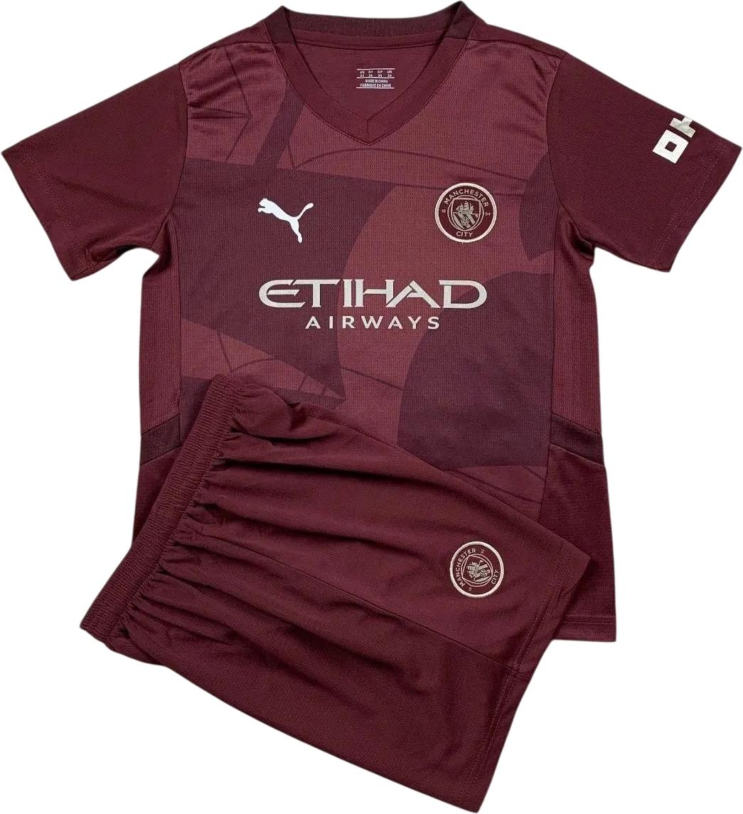 Футбольная форма детская Манчестер Сити 2024-2025 выездная F0185 125-135 см Бордовый (49412-383)