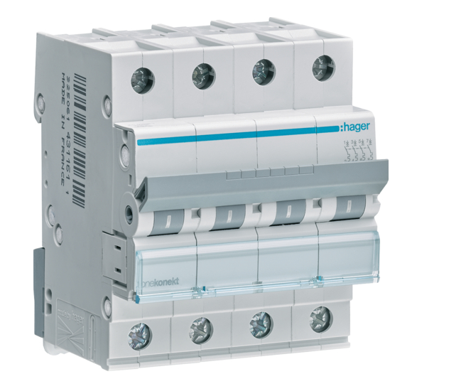 Автоматический выключатель Hager 4P 6kA C-16A (27133245)