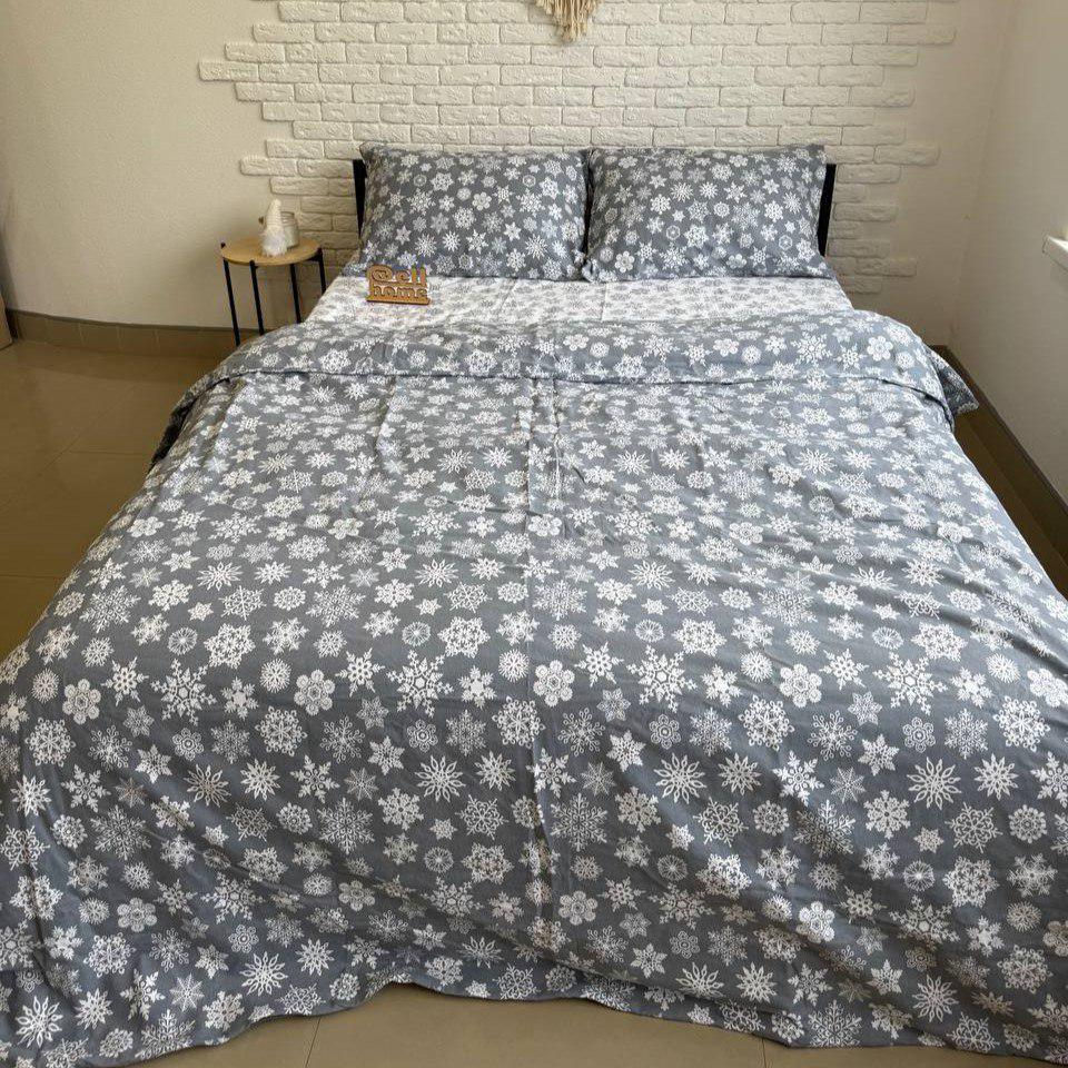 Комплект постельного белья Ell Home фланель семейный наволочки 50x70 см/70x70 см Снежинки Mix (29288995) - фото 4 Комплект постельного белья Ell Home фланель семейный наволочки 50x70 см/70x70 см Снежинки Mix (29288995) - фото 4