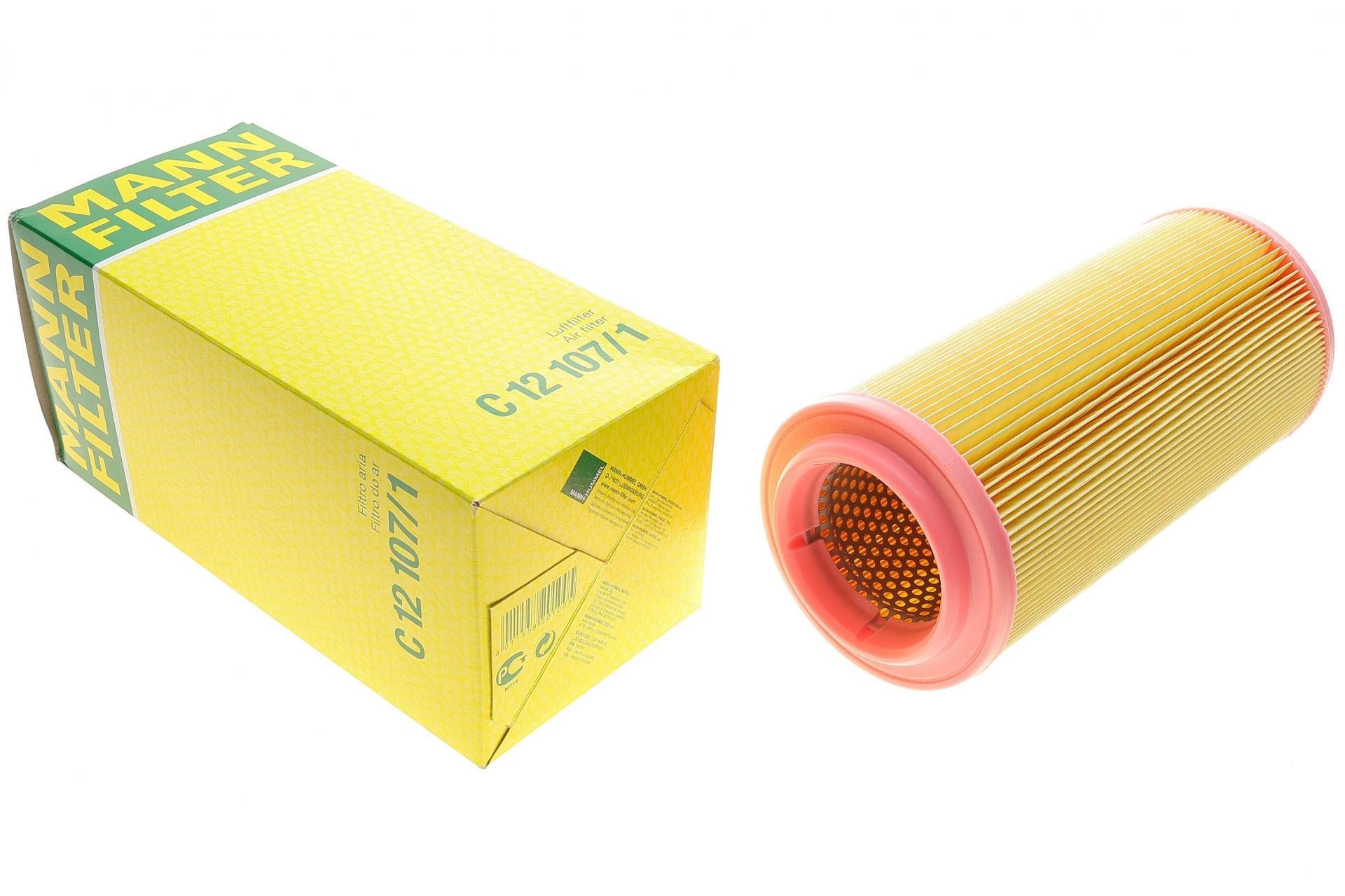 Фильтр воздушный Mann-Filter для VW Polo 1,4TDI/1,9D/SDI 99-01/Lupo 1,2-1,4TDI/1,4FSI 99-05 (C 12 107/1)